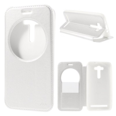 Roar Noble atverčiamas Asus Zenfone 2 Laser 5.5 (ZE550KL) baltas odinis dėklas / Priedai.lt