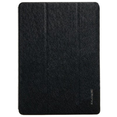 Samsung Galaxy Tab S 10.5 (T805, T800) „Kalaideng“ atverčiamas juodas odinis dėklas - knygutė / Priedai.lt