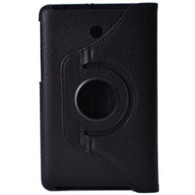 Asus Fonepad 7 atverčiamas, sukamas 360 laipsnių, juodas odinis dėklas - stovas / Priedai.lt