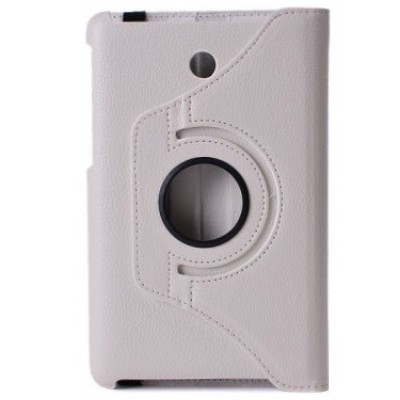 Asus Fonepad 7 atverčiamas, sukamas 360 laipsnių, baltas odinis dėklas - stovas / Priedai.lt