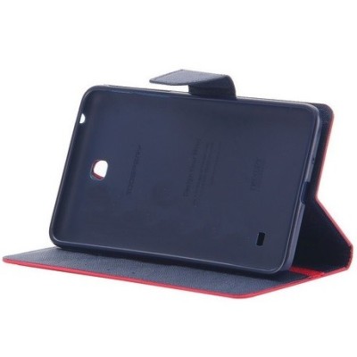 „Mercury“ Fancy Samsung Galaxy Tab 4 7.0 (T230) raudonas odinis dėklas / Priedai.lt