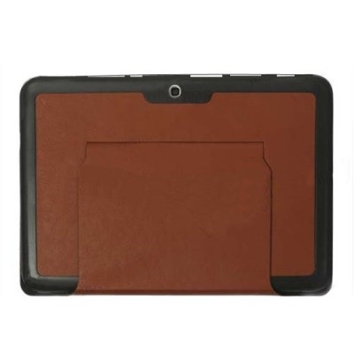 Samsung Galaxy Tab 2 10.1 P5100 (P5110) „Anymode“ atverčiamas rudas odinis dėklas - knygutė / Priedai.lt