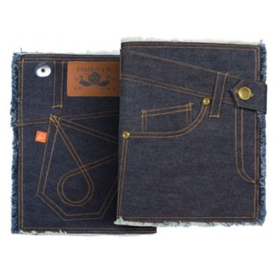 „Cygnett“ Indigo Apple iPad 2 / 3 / 4 plonas atverčiamas tamsiai mėlynas tekstilinis dėklas / Priedai.lt