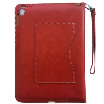 Apple iPad Pro 9.7" klasisks atvēramais sarkans futrālis / Vacins.lv