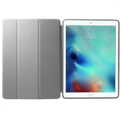 Apple iPad Pro 12.9" atverčiamas smart case smėlio spalvos odinis dėklas - knygutė / Priedai.lt
