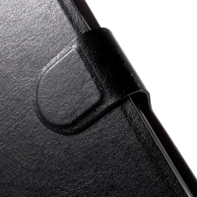 HTC One X10 atvēramais ādas melns maciņš (maks) / Vacins.lv