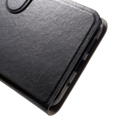 HTC One X10 atvēramais ādas melns maciņš (maks) / Vacins.lv