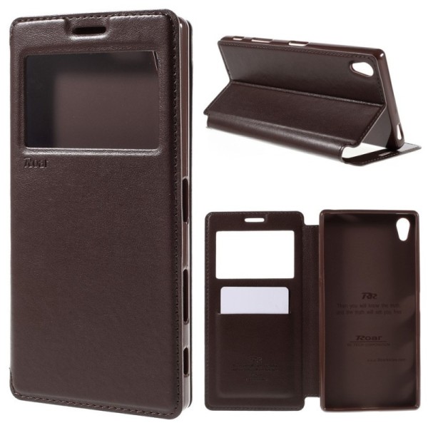 „Roar“ Noble atverčiamas dėklas - rudas (Xperia Z5 Premium)