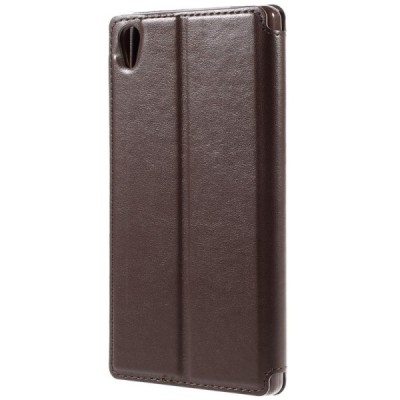 Roar Noble atverčiamas Sony Xperia Z5 Premium (Sony Xperia Z5 Premium Dual) rudas odinis dėklas / Priedai.lt