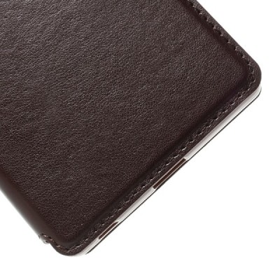 Roar Noble atverčiamas Sony Xperia Z5 Premium (Sony Xperia Z5 Premium Dual) rudas odinis dėklas / Priedai.lt