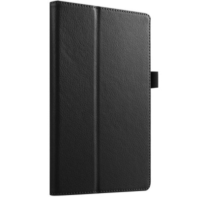 Lenovo Tab2 A8-50 (Tab3 8.0) Litchi atvēramais melns maciņš / Vacins.lv