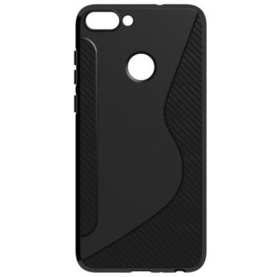 Huawei P smart 2018 (Enjoy 7S) S-Line kieto silikono (TPU) dėklas juodas - nugarėlė / Priedai.lt