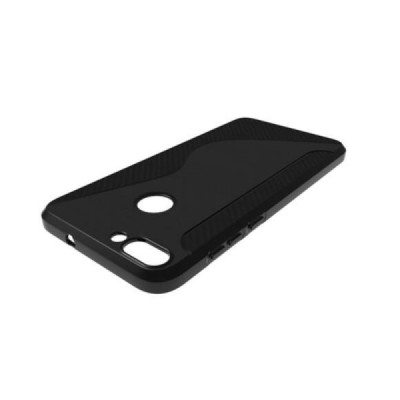 Huawei P smart 2018 (Enjoy 7S) S-Line kieto silikono (TPU) dėklas juodas - nugarėlė / Priedai.lt