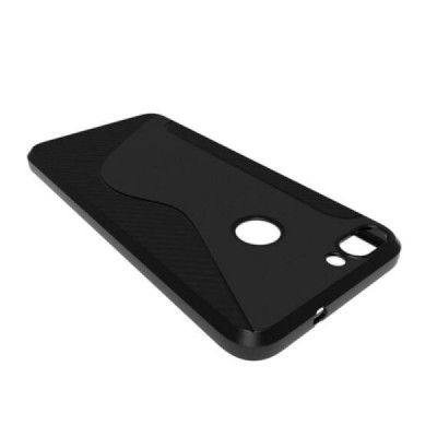 Huawei P smart 2018 (Enjoy 7S) S-Line kieto silikono (TPU) dėklas juodas - nugarėlė / Priedai.lt
