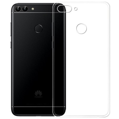 Huawei P smart 2018 (Enjoy 7S) skaidrus (permatomas) kieto silikono TPU ploniausias pasaulyje bespalvis dėklas / Priedai.lt