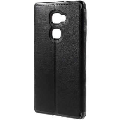 Huawei Mate S melns atvēramais „View Window“ ādas maciņš / Vacins.lv