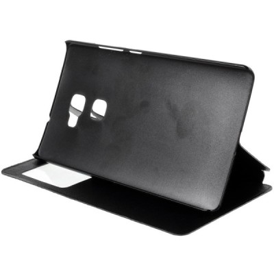 Huawei Mate S melns atvēramais „View Window“ ādas maciņš / Vacins.lv