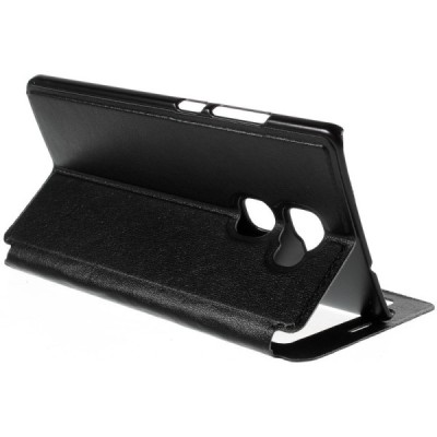 Huawei Mate S melns atvēramais „View Window“ ādas maciņš / Vacins.lv