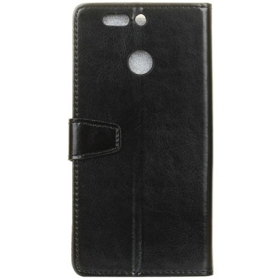 Honor 8 Pro (Huawei Honor V9) atvēramais ādas melns maciņš, grāmata (maks) / Vacins.lv