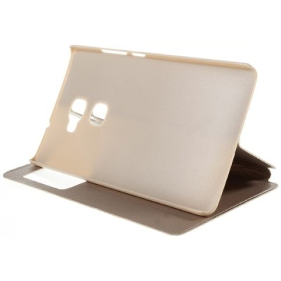 Huawei Mate S zelta atvēramais „View Window“ ādas maciņš / Vacins.lv