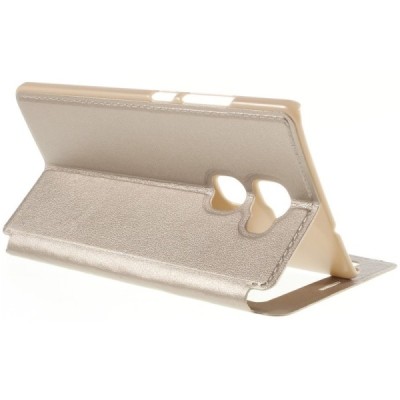 Huawei Mate S zelta atvēramais „View Window“ ādas maciņš / Vacins.lv