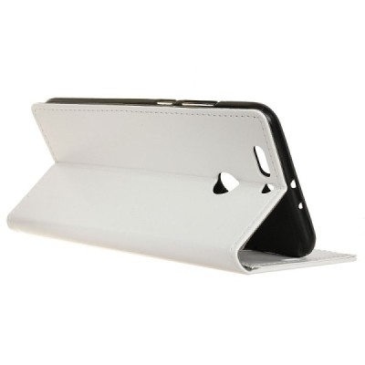 Honor 8 Pro (Huawei Honor V9) atverčiamas baltas odinis dėklas, knygutė - piniginė / Priedai.lt