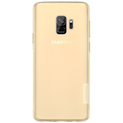 Samsung Galaxy S9 (G960) Nillkin Nature plonas skaidrus (permatomas) silikoninis TPU rudas dėklas / Priedai.lt