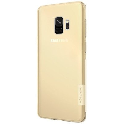 Samsung Galaxy S9 (G960) Nillkin Nature plonas skaidrus (permatomas) silikoninis TPU rudas dėklas / Priedai.lt
