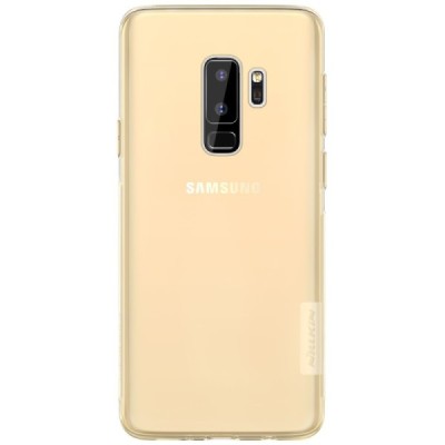 Samsung Galaxy S9+ (G965) Nillkin Nature plonas skaidrus (permatomas) silikoninis TPU rudas dėklas / Priedai.lt