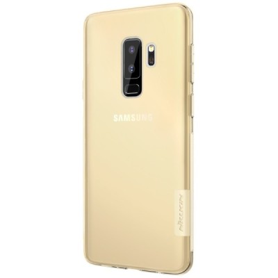 Samsung Galaxy S9+ (G965) Nillkin Nature plonas skaidrus (permatomas) silikoninis TPU rudas dėklas / Priedai.lt