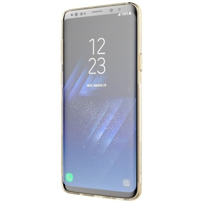Samsung Galaxy S9+ (G965) Nillkin Nature plonas skaidrus (permatomas) silikoninis TPU rudas dėklas / Priedai.lt