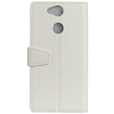 Sony Xperia XA2 (XA2 Dual) atvēramais ādas balts maciņš (maks) / Vacins.lv