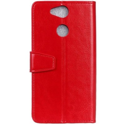 Sony Xperia XA2 (XA2 Dual) atvēramais ādas sarkans maciņš (maks) / Vacins.lv