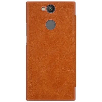 Greznais „Nillkin“ Qin sērijas ādas atvērams brūns Sony Xperia XA2 (XA2 Dual) maciņš (maks) / Vacins.lv