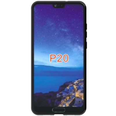 Huawei P20 S-Line cieta silikona (TPU) apvalks - melns / vacins.lv