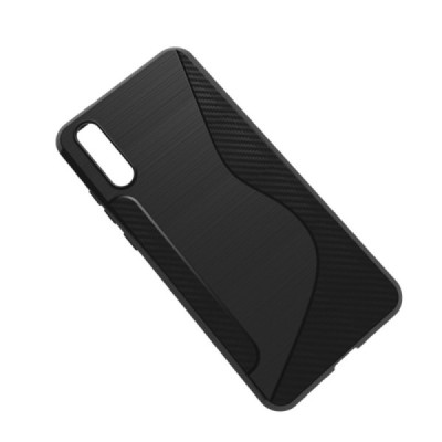 Huawei P20 S-Line cieta silikona (TPU) apvalks - melns / vacins.lv