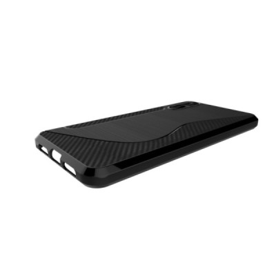 Huawei P20 S-Line cieta silikona (TPU) apvalks - melns / vacins.lv
