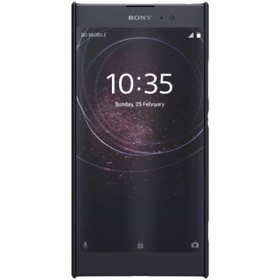Nillkin Frosted Shield Sony Xperia XA2 (XA2 Dual) juodas plastikinis dėklas + apsauginė ekrano plėvelė / Priedai.lt