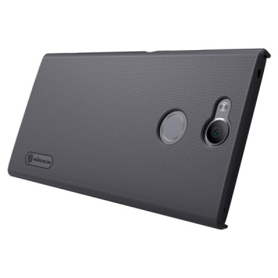 Nillkin Frosted Shield Sony Xperia XA2 (XA2 Dual) juodas plastikinis dėklas + apsauginė ekrano plėvelė / Priedai.lt