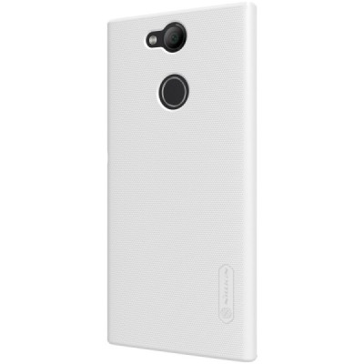 Nillkin Frosted Shield Sony Xperia XA2 (XA2 Dual) balts plastmasas futrālis + ekrāna aizsargplēve / Vacins.lv