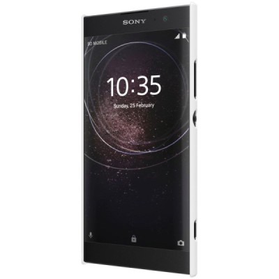 Nillkin Frosted Shield Sony Xperia XA2 (XA2 Dual) balts plastmasas futrālis + ekrāna aizsargplēve / Vacins.lv