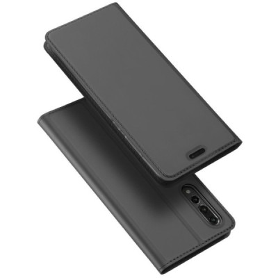 „Dux Ducis“ Skin serijos Huawei P20 Pro pilkas odinis atverčiamas dėklas / Priedai.lt