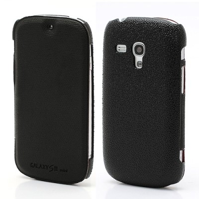 „Zozzle“ Samsung Galaxy S3 mini i8190 atvēramais melns ādas maciņš / Vacins.lv