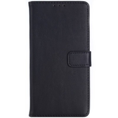 Sony Xperia XA2 (XA2 Dual) atvēramais ādas melns retro maciņš (maks) / Vacins.lv