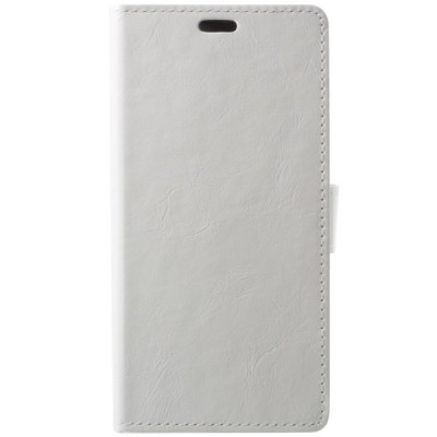 Huawei P20 Pro atverčiamas baltas odinis dėklas, knygutė - piniginė / Priedai.lt