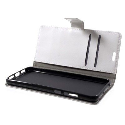 Huawei P20 Pro atvēramais ādas balts maciņš, grāmata (maks) / Vacins.lv