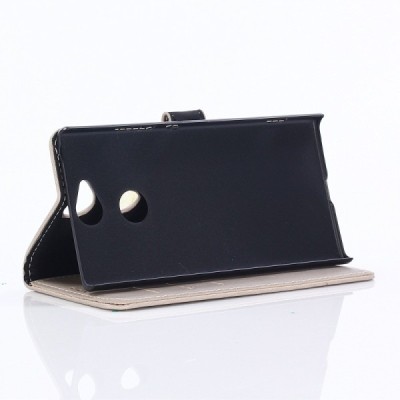 Sony Xperia XA2 (XA2 Dual) atvēramais ādas smilšains retro maciņš (maks) / Vacins.lv