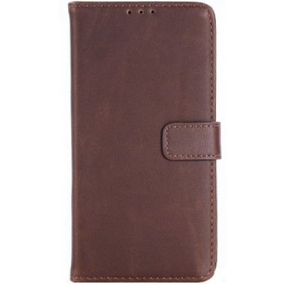 Sony Xperia XA2 (XA2 Dual) atvēramais ādas tumši brūns retro maciņš (maks) / Vacins.lv