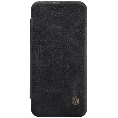 Greznais „Nillkin“ Qin sērijas ādas atvērams melns Huawei P20 Lite (Nova 3e) maciņš (maks) / Vacins.lv