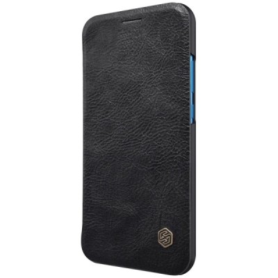 Greznais „Nillkin“ Qin sērijas ādas atvērams melns Huawei P20 Lite (Nova 3e) maciņš (maks) / Vacins.lv